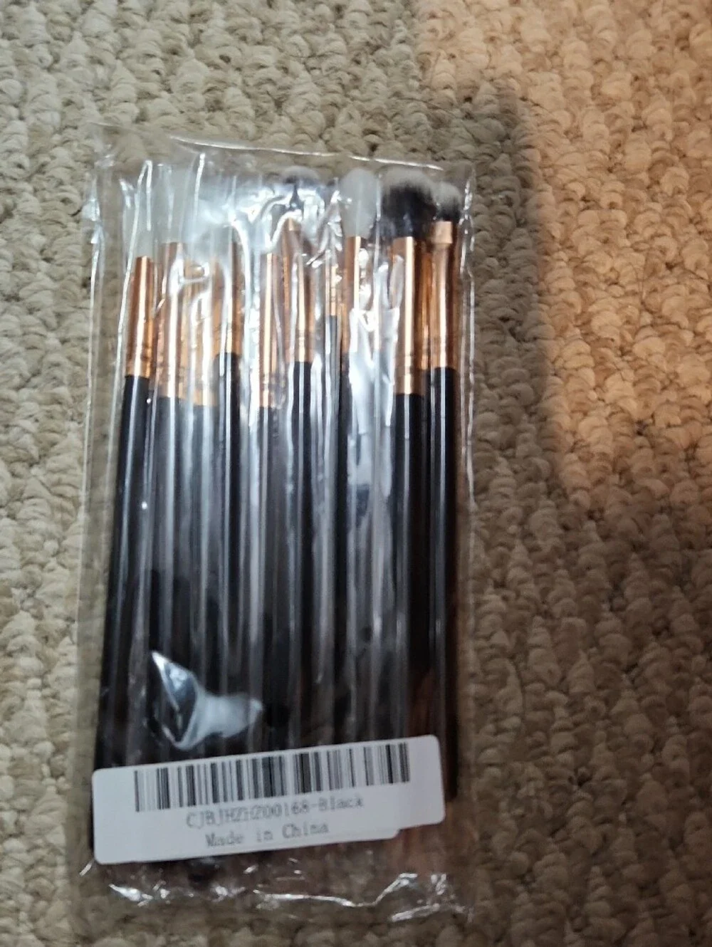 Set of Black and Rose Gold Makeup Brushes - Eyeshadow & Detail Brushes
